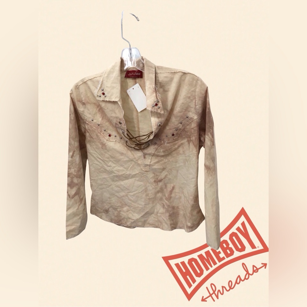 MonnaLisa Beige Button-Up Shirt